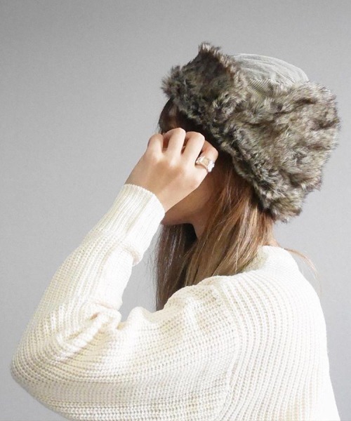 polcadot（ポルカドット）の「コーデュロイ フライトCAP（キャップ・レディース・ブラック/グレー/キャメル・FREE）」の22枚目の写真