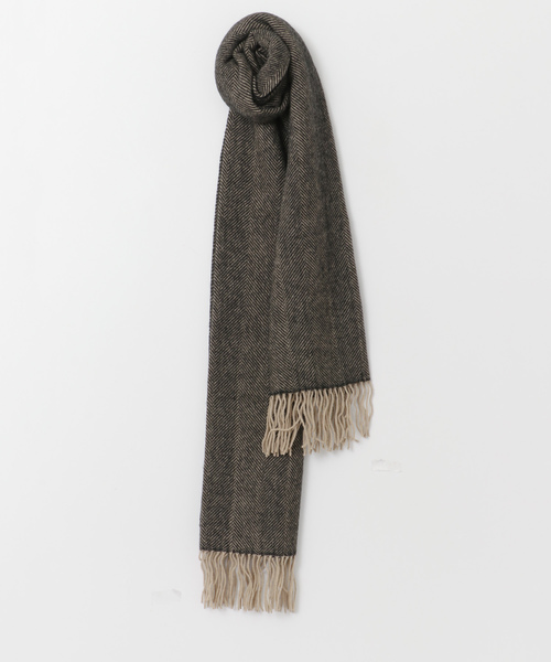 TWEED MILL（ツイードミル）の「TWEED MILL　大判ウールストール（マフラー・メンズ・チャコールグレー/ブラック/グレー/ピンク/その他1/その他2/グリーン系その他・FREE）」の6枚目の写真