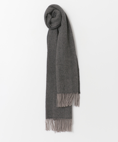 TWEED MILL（ツイードミル）の「TWEED MILL　大判ウールストール（マフラー・メンズ・チャコールグレー/ブラック/グレー/ピンク/その他1/その他2/グリーン系その他・FREE）」の7枚目の写真