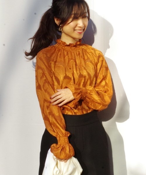 NARACAMICIE(ナラカミーチェ)の「カットジャカードシフォンブラウス(シャツ/ブラウス・レディース・ホワイト/ブラック/ブラウン・MEDIUM)」の21枚目の写真