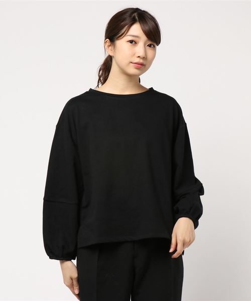 AMERICAN HOLIC(アメリカンホリック)の「・袖切替えボリュームプルオーバー(Tシャツ/カットソー・レディース・ブラック/グレー/マスタード/カーキ・FREE)」の1枚目の写真