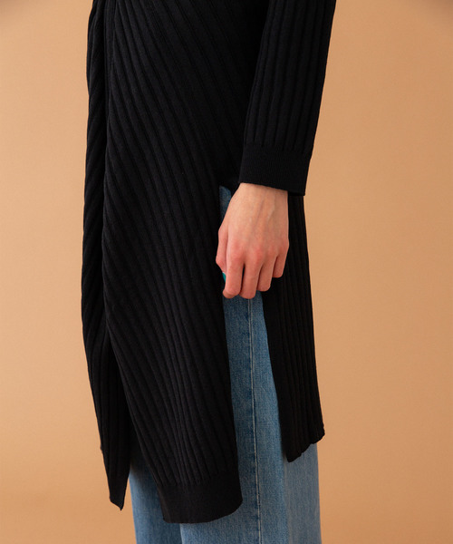 UNITED TOKYO（ユナイテッドトウキョウ）の「ロングカーデワンピース（カーディガン/ボレロ・レディース・ブラック/ベージュ/ブルー・1）」の10枚目の写真