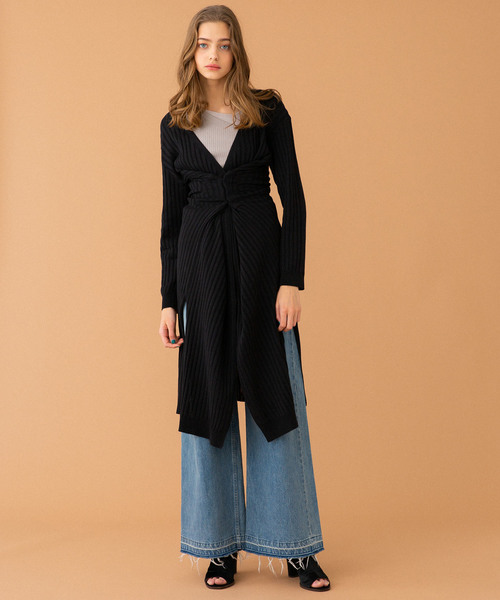 UNITED TOKYO（ユナイテッドトウキョウ）の「ロングカーデワンピース（カーディガン/ボレロ・レディース・ブラック/ベージュ/ブルー・1）」の14枚目の写真