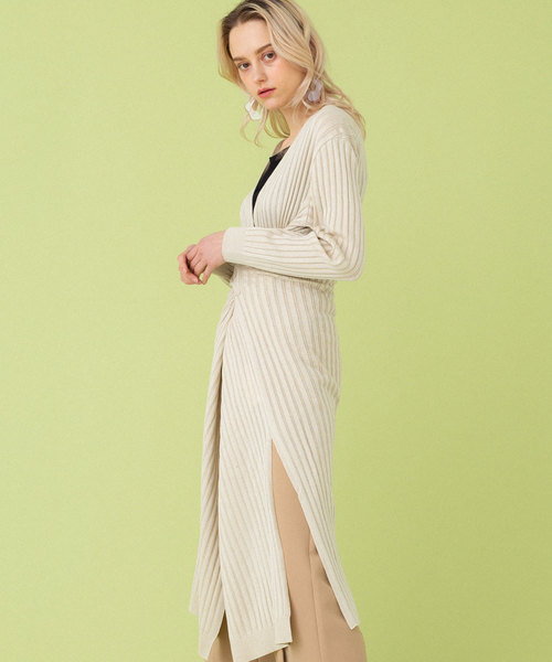 UNITED TOKYO（ユナイテッドトウキョウ）の「ロングカーデワンピース（カーディガン/ボレロ・レディース・ブラック/ベージュ/ブルー・1）」の16枚目の写真