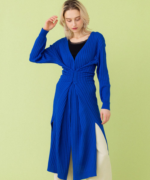 UNITED TOKYO（ユナイテッドトウキョウ）の「ロングカーデワンピース（カーディガン/ボレロ・レディース・ブラック/ベージュ/ブルー・1）」の18枚目の写真