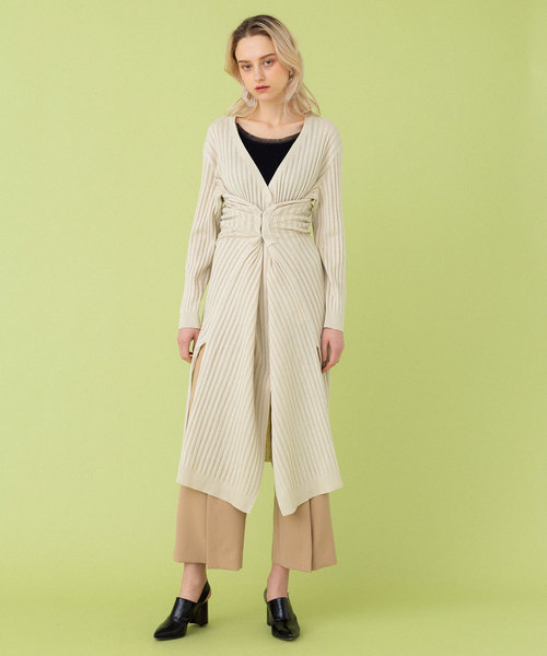 UNITED TOKYO（ユナイテッドトウキョウ）の「ロングカーデワンピース（カーディガン/ボレロ・レディース・ブラック/ベージュ/ブルー・1）」の21枚目の写真