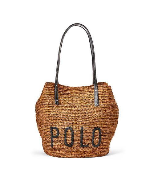 【人気】POLO RALPH LAUREN：ラフィア ミディアム トートバッグ POLO RALPH LAUREN（ポロ ラルフ ローレン）の「Polo ラフィア