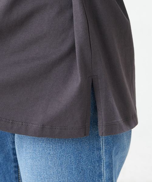 natural couture（ナチュラルクチュール）の「細ベルト付きボートネックT（Tシャツ/カットソー・レディース・ベージュ/オフホワイト/オレンジ/モカ/スミクロ・FREE）」の14枚目の写真