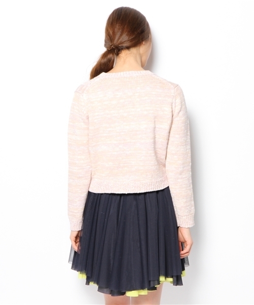 Another Edition(アナザーエディション)の「AE MIX アゼ ケーブル PO(ニット/セーター・レディース・ブラック/ピンク/イエロー・フリー)」の5枚目の写真