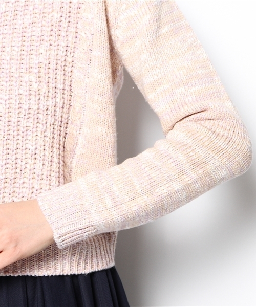 Another Edition(アナザーエディション)の「AE MIX アゼ ケーブル PO(ニット/セーター・レディース・ブラック/ピンク/イエロー・フリー)」の8枚目の写真