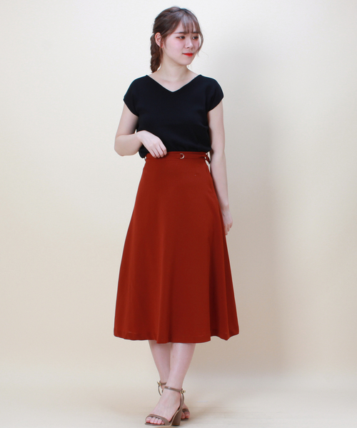 TRUDEA(トルディア)の「バックメタルプレート フレンチスリーブニット(ニット/セーター・レディース・ホワイト/ブラック/モカ/カーキ/ネイビー/ピンク・MEDIUM/LARGE)」の13枚目の写真
