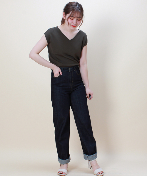 TRUDEA(トルディア)の「バックメタルプレート フレンチスリーブニット(ニット/セーター・レディース・ホワイト/ブラック/モカ/カーキ/ネイビー/ピンク・MEDIUM/LARGE)」の11枚目の写真