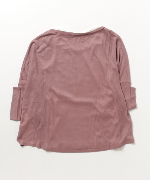 STYLEBLOCK（スタイルブロック）の「インナー付きビッグシルエットカットソー（Tシャツ/カットソー・レディース・ベージュ/パープル/ブラウン/ブラック系その他・M）」の5枚目の写真
