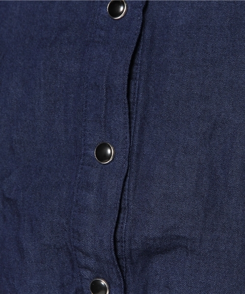 Kastane（カスタネ）の「【Kastane】半袖ギャザーブラウスデニム（シャツ/ブラウス・レディース・ブルー・FREE）」の2枚目の写真