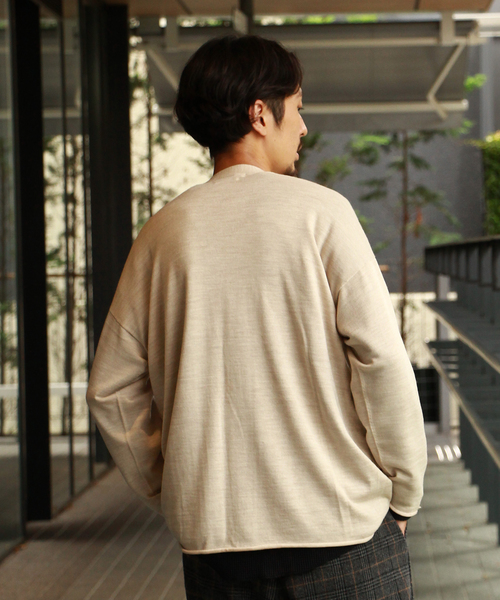 JOURNAL STANDARD(ジャーナルスタンダード)の「ホールガーメントBIGシルエットKNITカーディガン(カーディガン/ボレロ・メンズ・ベージュ/ブラック/ネイビー/チャコールグレー・マルチサイズ)」の14枚目の写真