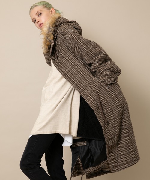 AIVER(アイバー)の「CASPER JOHN AIVER 2WAY MELTON MODS COAT(モッズコート)」|ブラウン