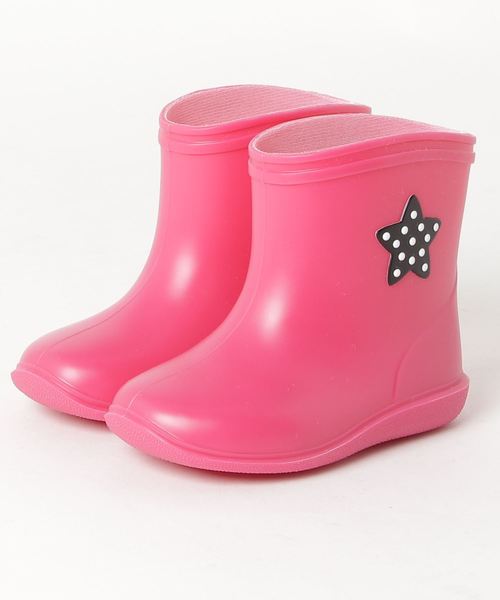 StompStamp(ストンプスタンプ)の「Yors army world/ユアーズアーミーワールド/Rain shose/星スター柄レインシューズ(レインシューズ)」|ピンク