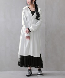 『贅沢レース長袖ペチワンピース』