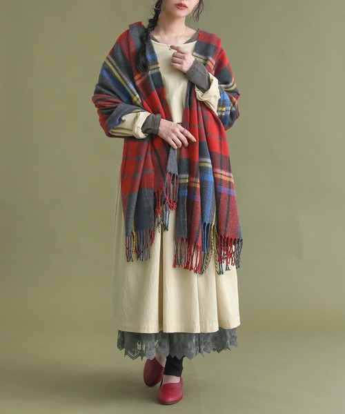 osharewalker（オシャレウォーカー）の「『贅沢レース長袖ペチワンピース』（ワンピース・レディース・オフホワイト/ブラック/グレー・2/1）」の13枚目の写真