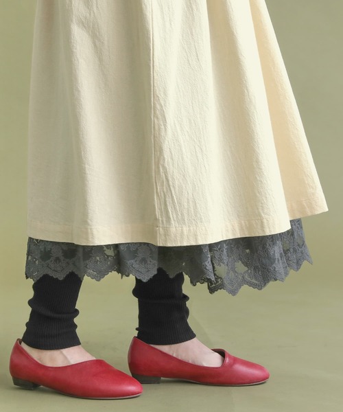 osharewalker（オシャレウォーカー）の「『贅沢レース長袖ペチワンピース』（ワンピース・レディース・オフホワイト/ブラック/グレー・2/1）」の16枚目の写真