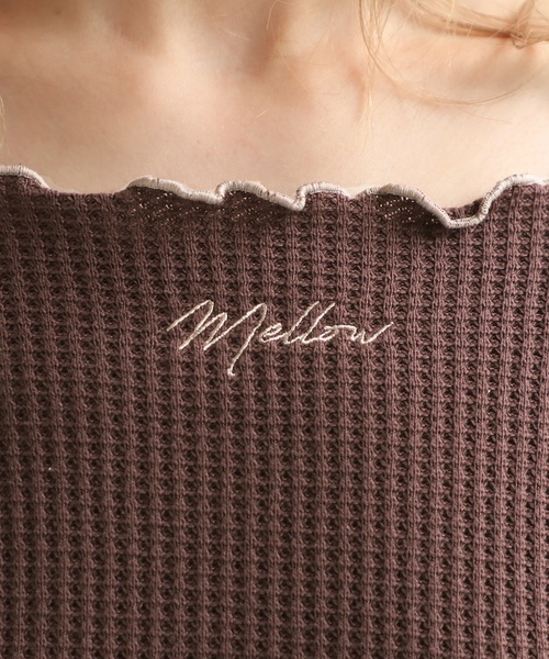 one after another NICE CLAUP（ワンアフターアナザーナイスクラップ）の「ワッフルトップス（Tシャツ/カットソー・レディース・ブラウン/オフホワイト/ラベンダー/ブラック系その他/ピンク/ベージュ・FREE）」の10枚目の写真