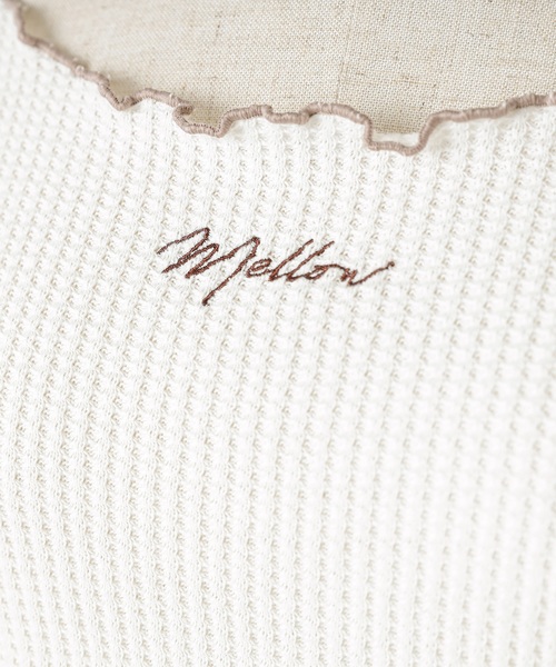 one after another NICE CLAUP（ワンアフターアナザーナイスクラップ）の「ワッフルトップス（Tシャツ/カットソー・レディース・ブラウン/オフホワイト/ラベンダー/ブラック系その他/ピンク/ベージュ・FREE）」の11枚目の写真
