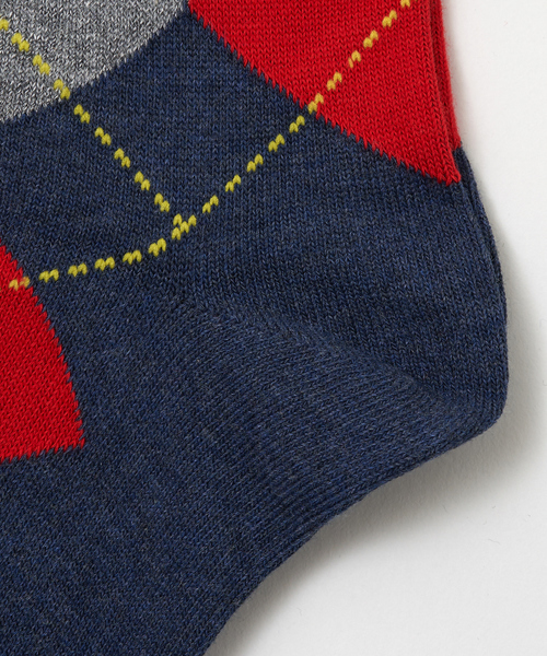 ABAHOUSE（アバハウス）の「アーガイルソックス（ソックス/靴下・メンズ・ホワイト/ネイビー/ワイン・フリー）」の6枚目の写真
