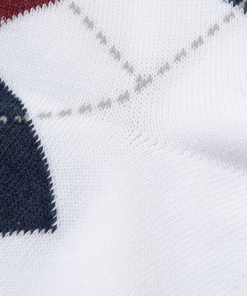 ABAHOUSE（アバハウス）の「アーガイルソックス（ソックス/靴下・メンズ・ホワイト/ネイビー/ワイン・フリー）」の9枚目の写真