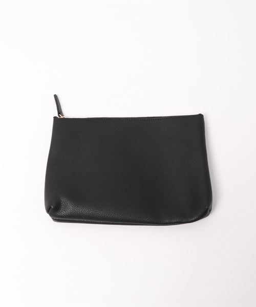 DouDou（ドゥドゥ）の「ポーチ付バケツ型バッグ（ショルダーバッグ・レディース・ブラック/グレイッシュベージュ・FREE）」の7枚目の写真