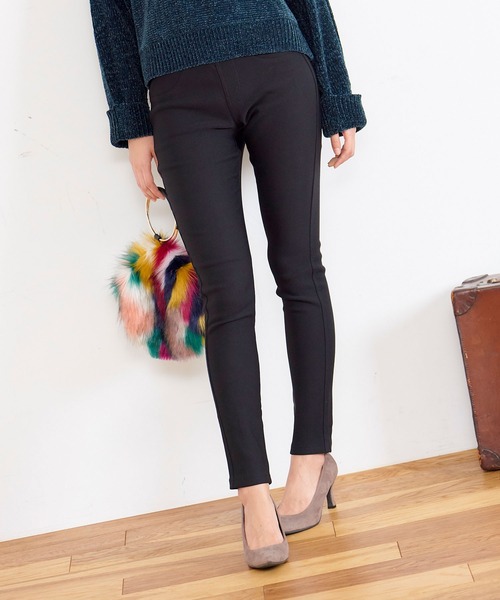 KOBE LETTUCE（コウベレタス）の「あったか裏起毛ボンディングスキニーレギンスパンツ（その他パンツ・レディース・チャコールグレー/ブラック/ネイビー/ブラウン/カーキ/アイボリー/グレイッシュベージュ/ホワイト系/モカ/グレー・S/M/L/TL/TM/TS）」の21枚目の写真
