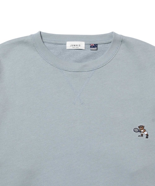 JUNRED（ジュンレッド）の「BEAR刺繍オージーコットンスウェット（スウェット・メンズ・ホワイト/ネイビー/ベージュ/サックスブルー・LL/M/L）」の9枚目の写真