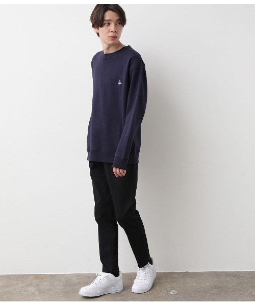 JUNRED（ジュンレッド）の「BEAR刺繍オージーコットンスウェット（スウェット・メンズ・ホワイト/ネイビー/ベージュ/サックスブルー・LL/M/L）」の6枚目の写真