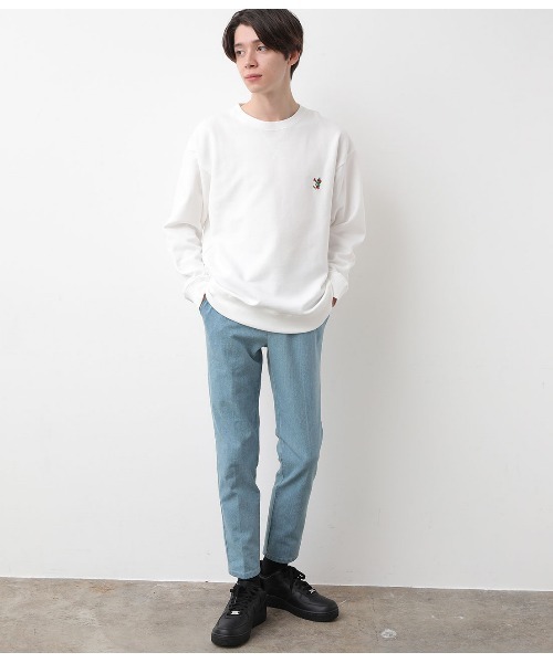 JUNRED（ジュンレッド）の「BEAR刺繍オージーコットンスウェット（スウェット・メンズ・ホワイト/ネイビー/ベージュ/サックスブルー・LL/M/L）」の13枚目の写真