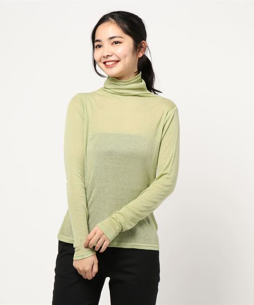 LOWRYS FARM（ローリーズファーム）の「ボトルネックプルオーバー　869354（Tシャツ/カットソー・レディース・ブラック/オフホワイト/グリーン・FREE）」の8枚目の写真