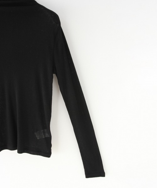 LOWRYS FARM（ローリーズファーム）の「ボトルネックプルオーバー　869354（Tシャツ/カットソー・レディース・ブラック/オフホワイト/グリーン・FREE）」の11枚目の写真