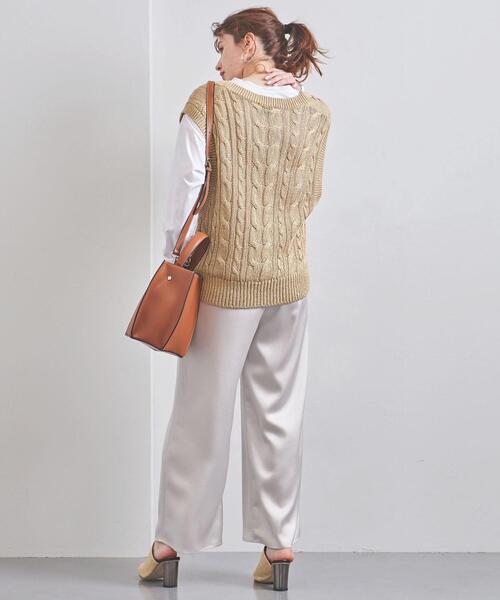 UNITED ARROWS ケーブル Vネック ベスト　定価17,600円 UNITED ARROWS（ユナイテッドアローズ）の「UWSC ケーブル Vネック