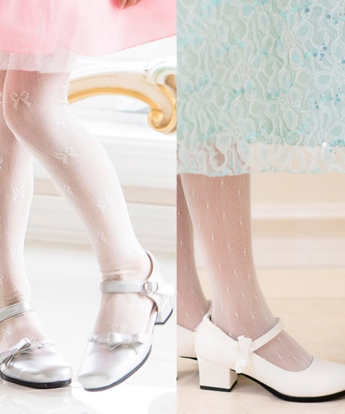Catherine Cottage（キャサリンコテージ）の「日本製白フォーマルタイツ2足セット（タイツ/ストッキング・キッズ・ホワイト系その他/ホワイト系その他2/ホワイト系その他3/ホワイト系その他4・110/120/130/140）」の2枚目の写真