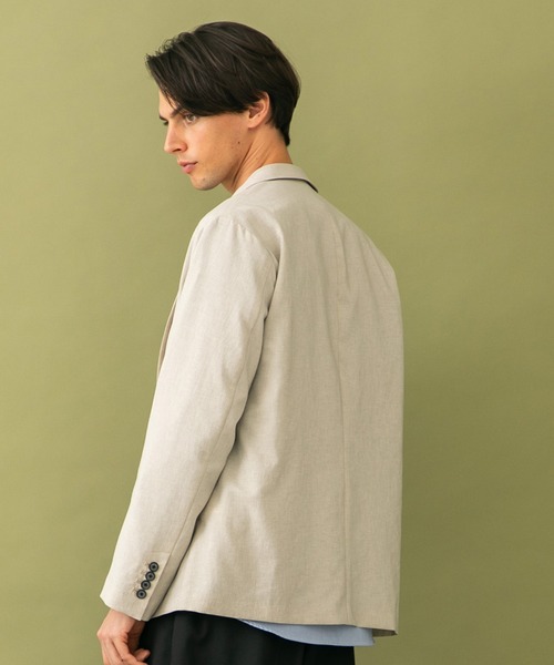 UNITED TOKYO（ユナイテッドトウキョウ）の「ｑｕｉｃｋｄｒｙ リネンライク オーバーサイズジャケット（テーラードジャケット・メンズ・ベージュ/サックスブルー/ブラック・1/2/3）」の5枚目の写真