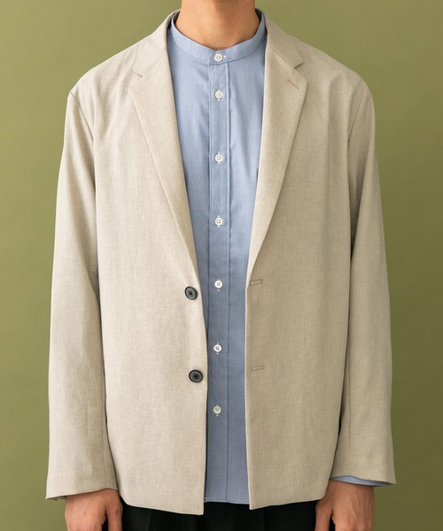 UNITED TOKYO（ユナイテッドトウキョウ）の「ｑｕｉｃｋｄｒｙ リネンライク オーバーサイズジャケット（テーラードジャケット・メンズ・ベージュ/サックスブルー/ブラック・1/2/3）」の8枚目の写真