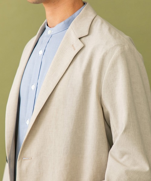 UNITED TOKYO（ユナイテッドトウキョウ）の「ｑｕｉｃｋｄｒｙ リネンライク オーバーサイズジャケット（テーラードジャケット・メンズ・ベージュ/サックスブルー/ブラック・1/2/3）」の9枚目の写真