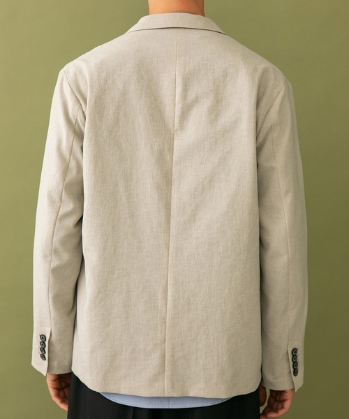 UNITED TOKYO（ユナイテッドトウキョウ）の「ｑｕｉｃｋｄｒｙ リネンライク オーバーサイズジャケット（テーラードジャケット・メンズ・ベージュ/サックスブルー/ブラック・1/2/3）」の11枚目の写真