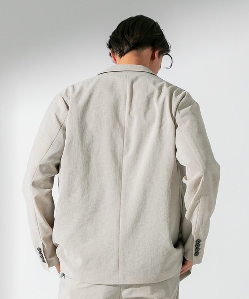 UNITED TOKYO（ユナイテッドトウキョウ）の「ｑｕｉｃｋｄｒｙ リネンライク オーバーサイズジャケット（テーラードジャケット・メンズ・ベージュ/サックスブルー/ブラック・1/2/3）」の15枚目の写真