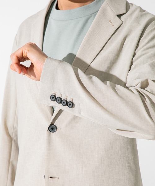 UNITED TOKYO（ユナイテッドトウキョウ）の「ｑｕｉｃｋｄｒｙ リネンライク オーバーサイズジャケット（テーラードジャケット・メンズ・ベージュ/サックスブルー/ブラック・1/2/3）」の19枚目の写真