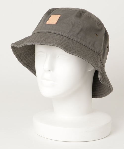 FRANKLIN & MARSHALL（フランクリンマーシャル）の「【FRANKLIN & MARSHALL/フランクリンマーシャル】Leather patck bucket hat（ハット・メンズ・ホワイト/ブラック/ベージュ/ネイビー/カーキ・FREE）」の14枚目の写真
