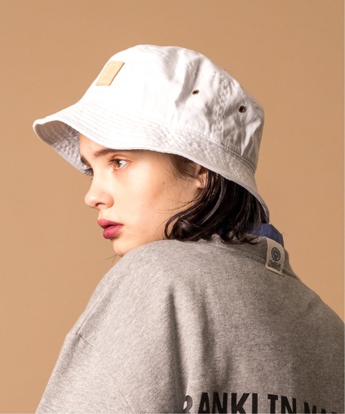FRANKLIN & MARSHALL（フランクリンマーシャル）の「【FRANKLIN & MARSHALL/フランクリンマーシャル】Leather patck bucket hat（ハット・メンズ・ホワイト/ブラック/ベージュ/ネイビー/カーキ・FREE）」の8枚目の写真