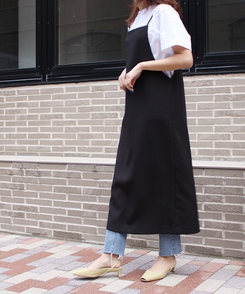 MODE ROBE(モードローブ)の「スクエアカットキャミワンピース(ワンピース・レディース・ブラック/ミント・FREE)」の2枚目の写真