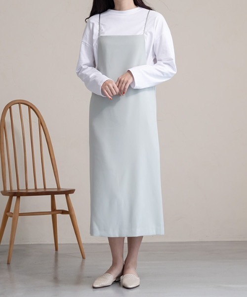 MODE ROBE(モードローブ)の「スクエアカットキャミワンピース(ワンピース・レディース・ブラック/ミント・FREE)」の8枚目の写真