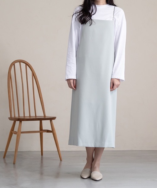 MODE ROBE(モードローブ)の「スクエアカットキャミワンピース(ワンピース・レディース・ブラック/ミント・FREE)」の5枚目の写真