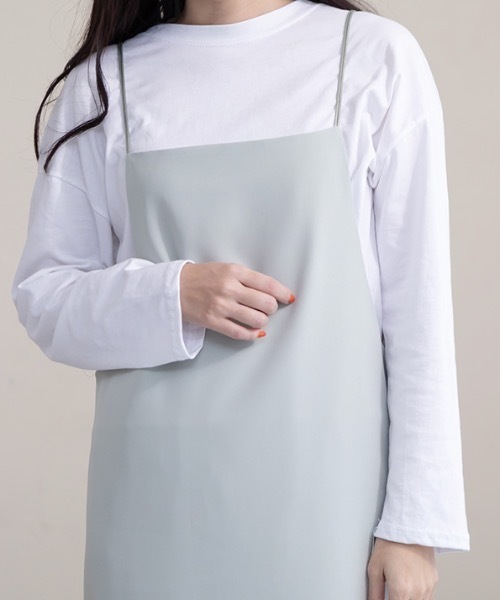 MODE ROBE(モードローブ)の「スクエアカットキャミワンピース(ワンピース・レディース・ブラック/ミント・FREE)」の3枚目の写真