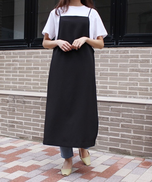 MODE ROBE(モードローブ)の「スクエアカットキャミワンピース(ワンピース・レディース・ブラック/ミント・FREE)」の9枚目の写真